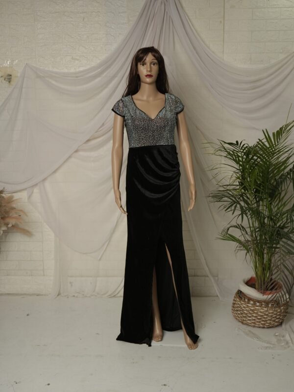 Women Velvet Bodycon Party Wear Gown