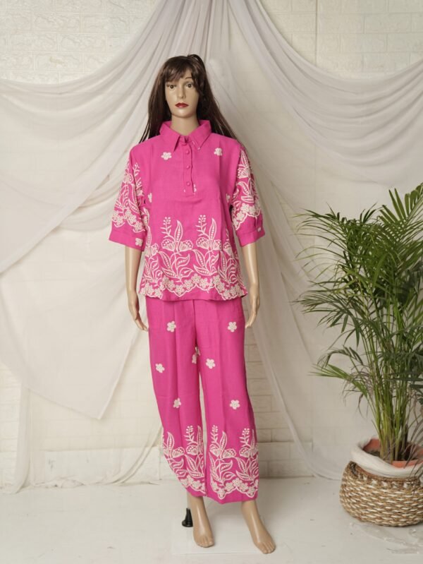 Embroidered Collared Coords