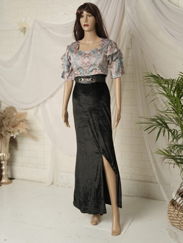 A line Party Wear Velvet Gown