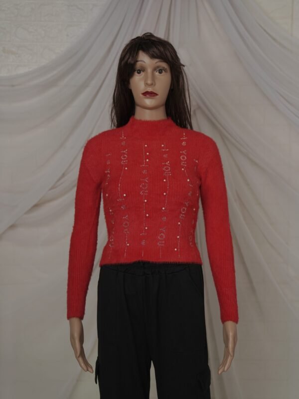 Women trendy Red Sweater
