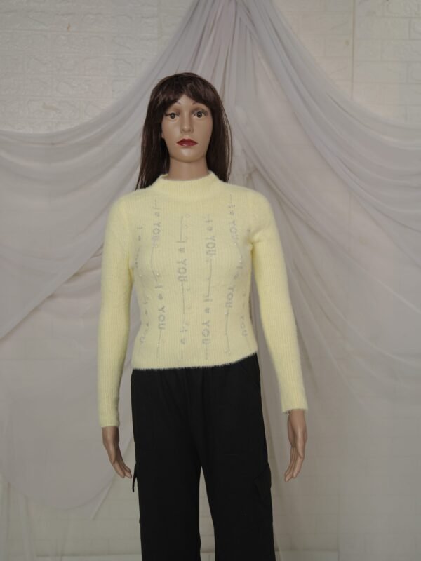 Women Trendy Light Yellow Sweater