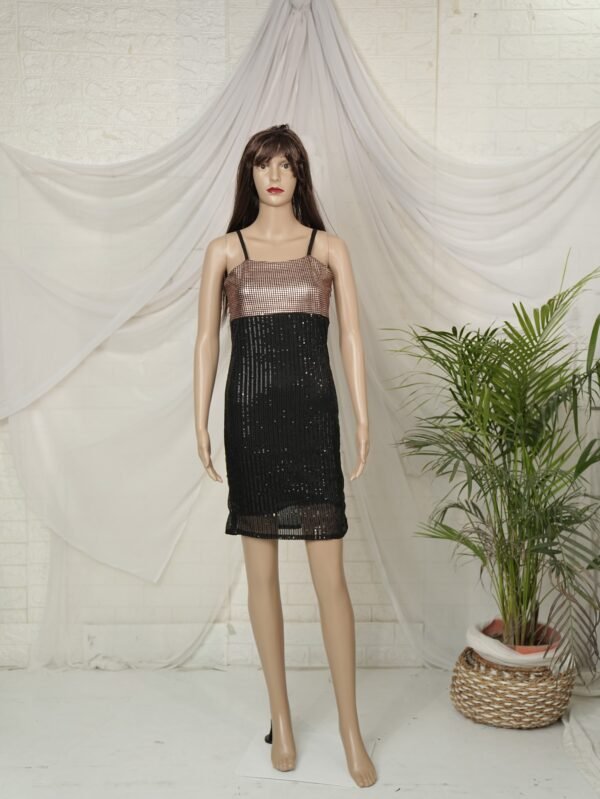 Party Wear Sequence Work Midi Dress