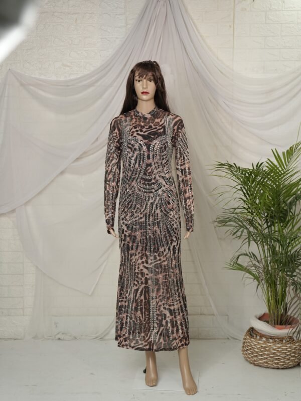 Gorgeous A Line Party Wear Dress- Stone Work